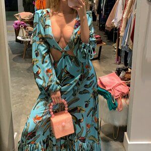 PatBO Tropical Print Cutout Maxi